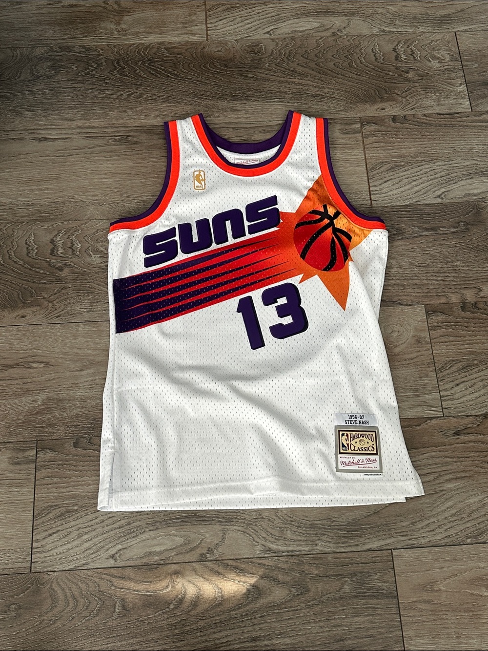 Phoenix Suns #13  Steve Nash White Retro Jersey